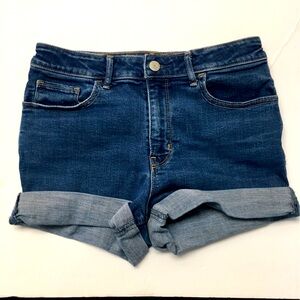 Girls Gap Shortie High Rise Jean Shorts Size 16 Blue Casual Denim Festival